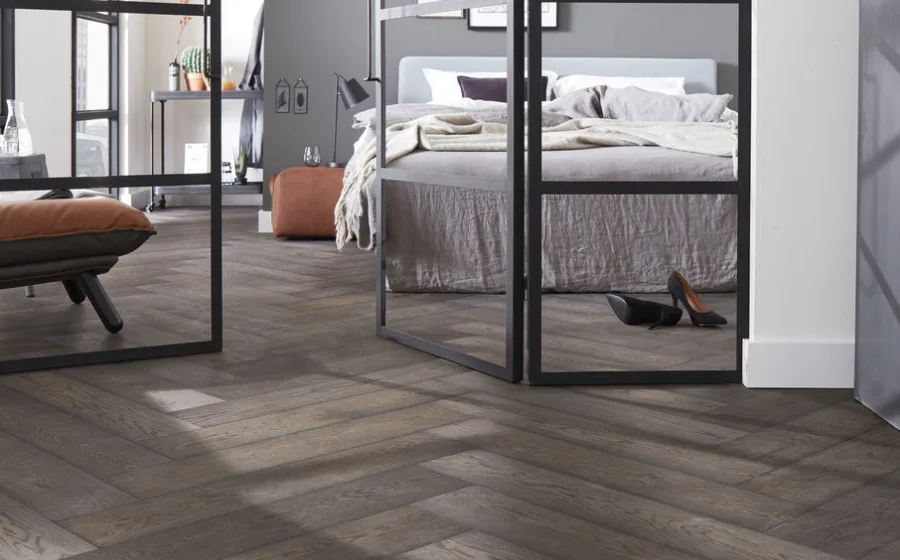 Eiken grote visgraat vloer