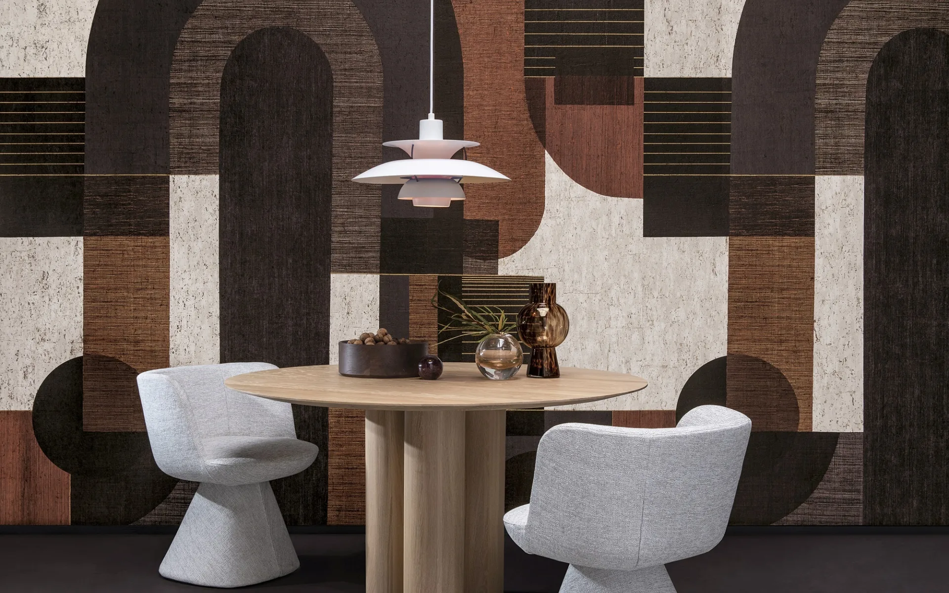 Arte behang in de eetkamer