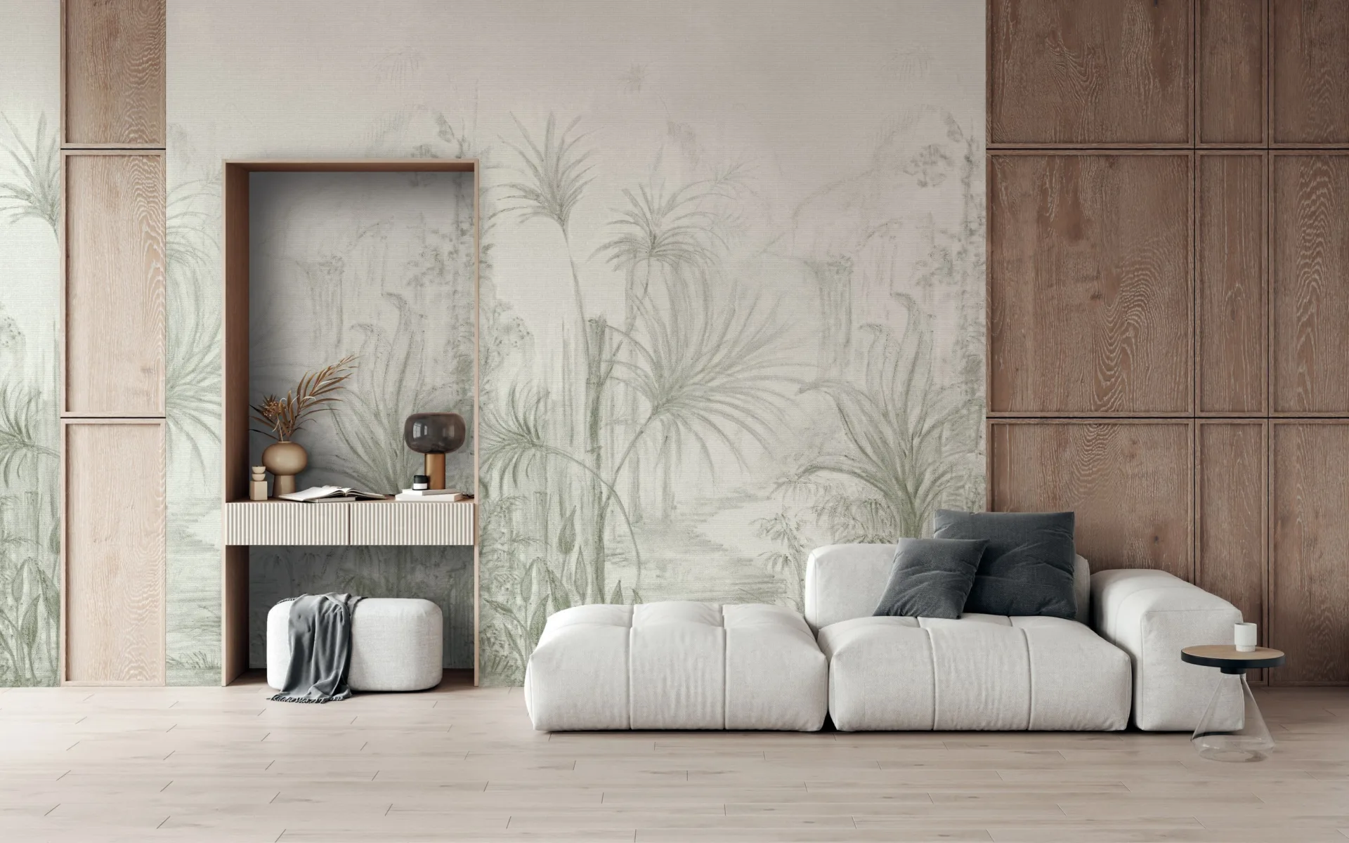 Casamance behang in de woonkamer