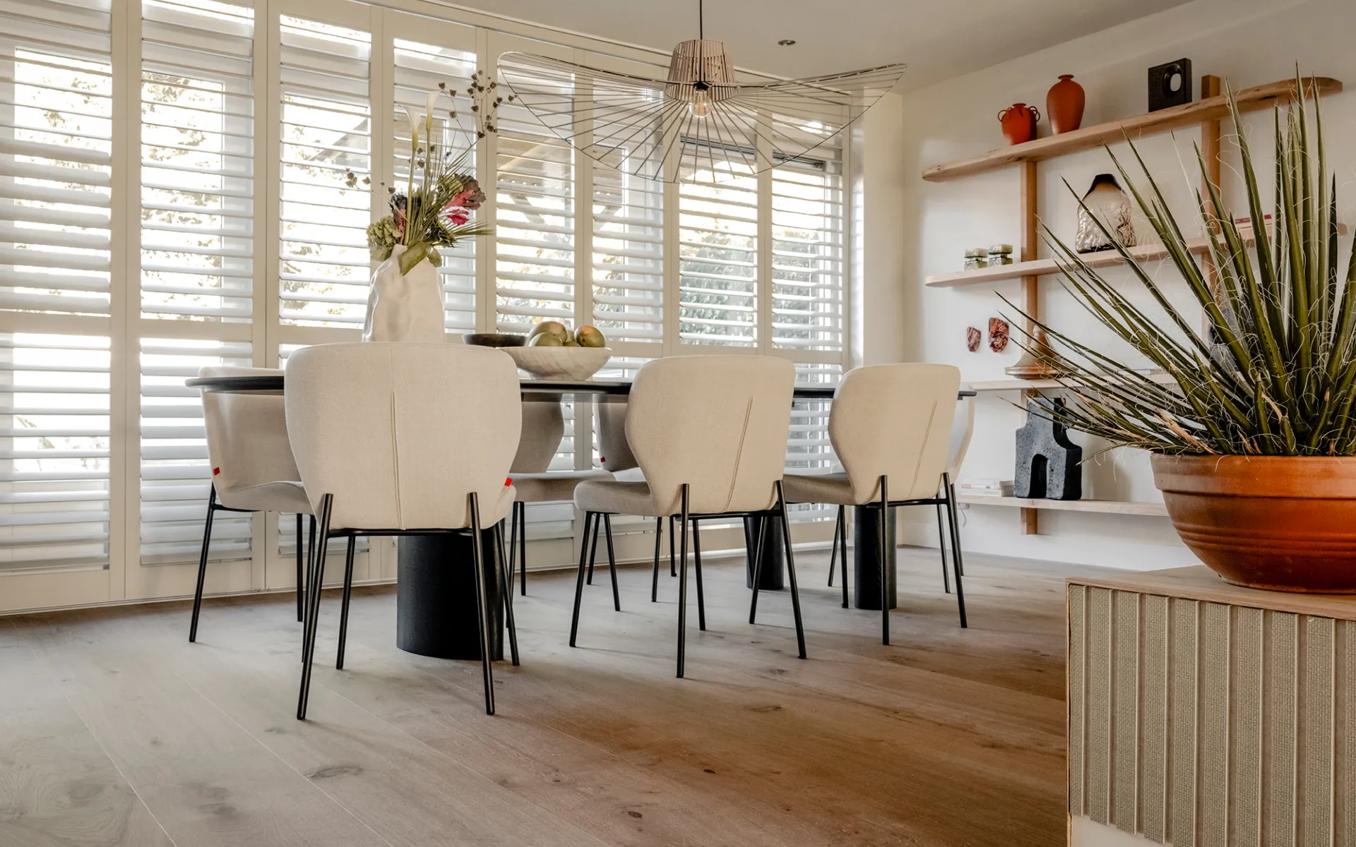 Lindura Fineerparket in de eetkamer