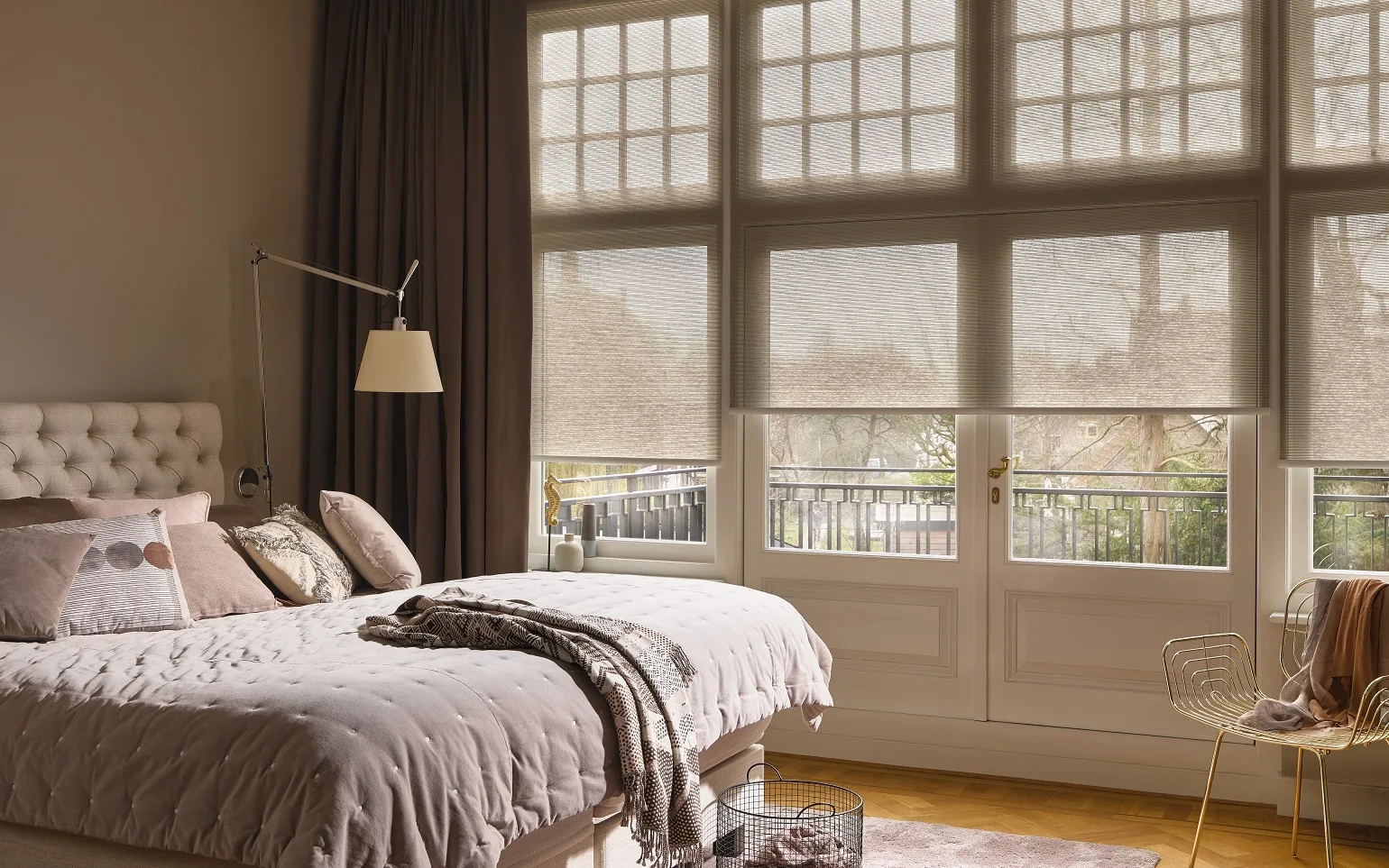 Gordijnen slaapkamer verduisterende raamdecoratie