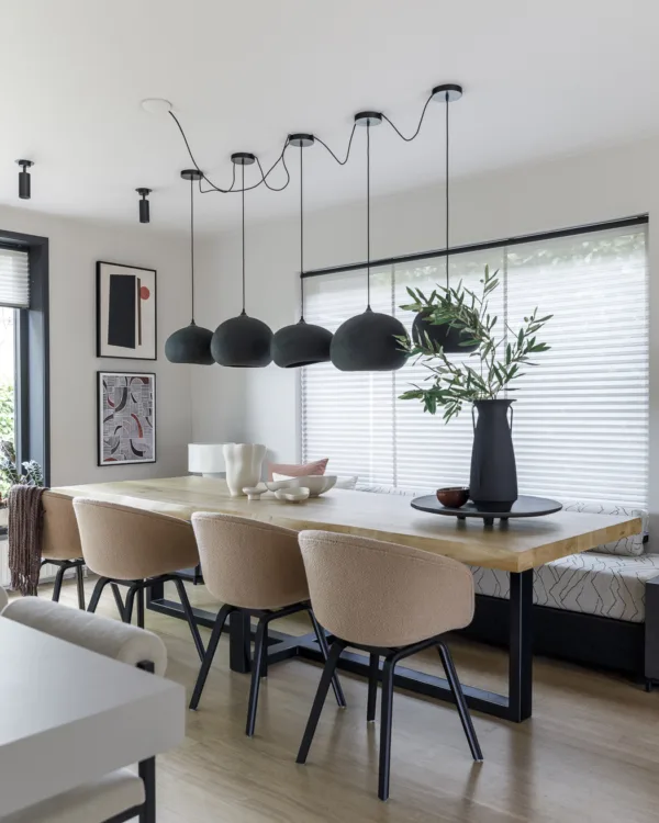 Industrieel stoer in de eetkamer