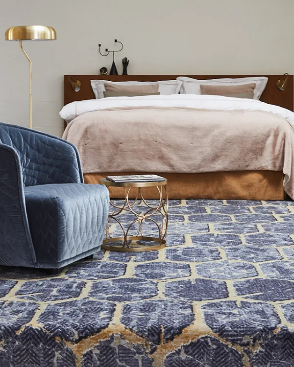 Desso tapijt slaapkamer blauw