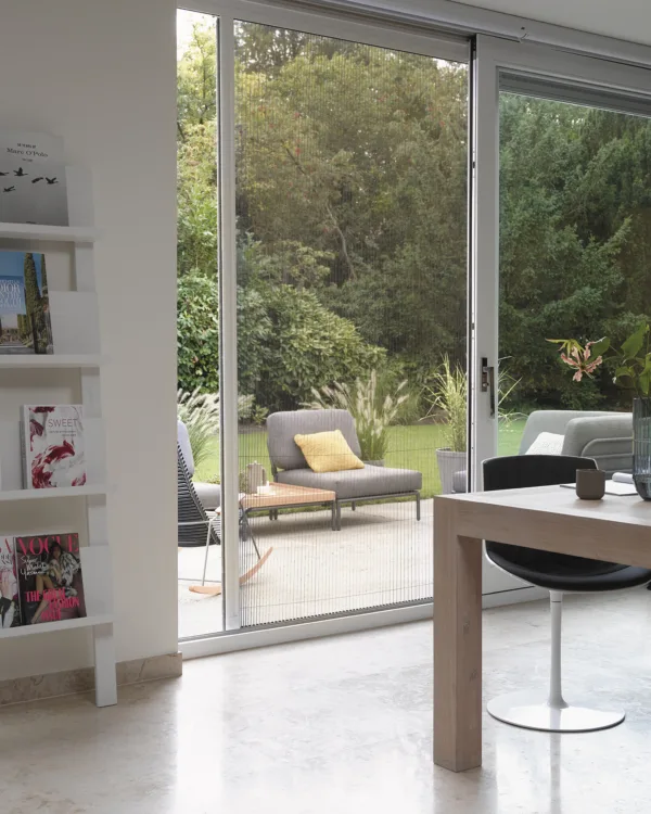 Plisséhordeuren voor een schuifpui