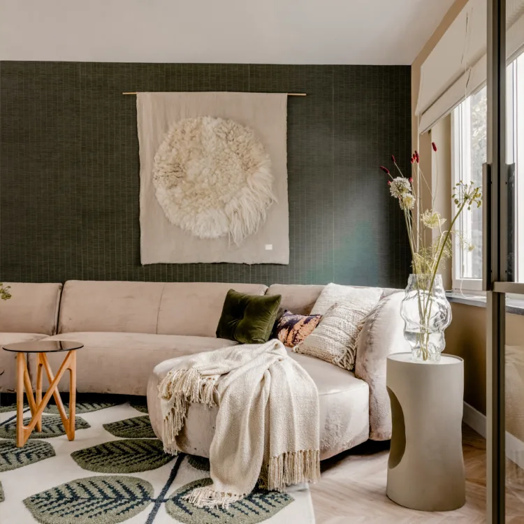 Botanisch groen in de woonkamer